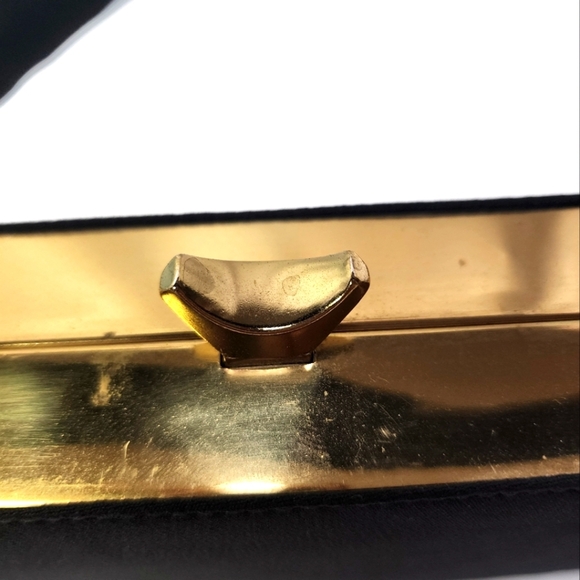 Vintage Nan Tribble Black Cloth Kiss Lock Bag - Picture 7 of 16